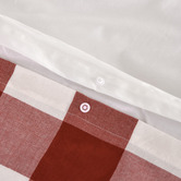 Aldrin Home Rust Azari Yarn-Dyed Gingham Washed Cotton Quilt Cover Set