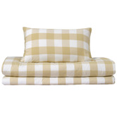 Aldrin Home Sand Azari Yarn-Dyed Gingham Washed Cotton Quilt Cover Set