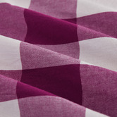 Aldrin Home Berry Azari Yarn-Dyed Gingham Washed Cotton Quilt Cover Set