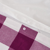 Aldrin Home Berry Azari Yarn-Dyed Gingham Washed Cotton Quilt Cover Set