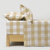Aldrin Home Azari Yarn-Dyed Gingham Washed Cotton Sheet Set