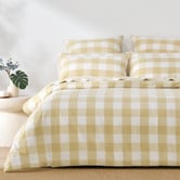 Aldrin Home Azari Yarn-Dyed Gingham Washed Cotton European Pillowcases