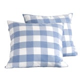 Aldrin Home Azari Yarn-Dyed Gingham Washed Cotton European Pillowcases