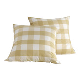 Aldrin Home Azari Yarn-Dyed Gingham Washed Cotton European Pillowcases