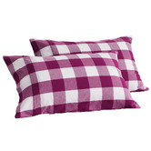 Aldrin Home Azari Yarn-Dyed Gingham Washed Cotton Pillowcases