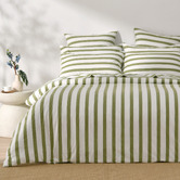 Aldrin Home Olive Maeve Yarn-Dyed Washed Cotton Quilt Cover Set