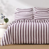 Aldrin Home Plum Maeve Yarn-Dyed Washed Cotton Quilt Cover Set