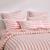 Aldrin Home Coral Beau Yarn-Dyed Washed Cotton Quilt Cover Set