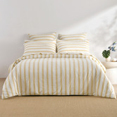Aldrin Home Sand Maeve Yarn-Dyed Washed Cotton Quilt Cover Set