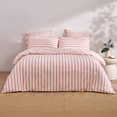 Aldrin Home Coral Beau Yarn-Dyed Washed Cotton Quilt Cover Set