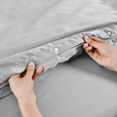 Aldrin Home Grey Matte Satin Quilt Cover Set