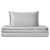 Aldrin Home Grey Matte Satin Quilt Cover Set
