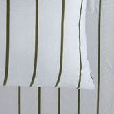 Aldrin Home Sage &amp; Olive Striped Lili Microfibre Quilt Cover Set