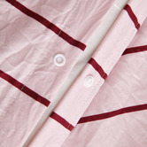 Aldrin Home Pink &amp; Plum Striped Lili Microfibre Quilt Cover Set
