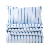 Aldrin Home Sky &amp; Teal Striped Lili Microfibre Quilt Cover Set