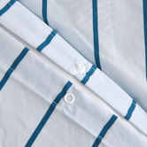 Aldrin Home Sky &amp; Teal Striped Lili Microfibre Quilt Cover Set