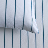 Aldrin Home Sky &amp; Teal Striped Lili Microfibre Quilt Cover Set