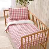 Aldrin Home Pink Pearl Gordon Cotton Cot Quilt Cover Set
