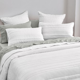 Aldrin Home Sharon Washed Microfibre Quilted Standard Pillowcases
