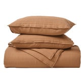 Aldrin Home Rust Sharon Washed Microfibre Quilted Coverlet Set