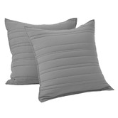 Aldrin Home Sharon Washed Microfibre Quilted European Pillowcases