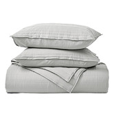 Aldrin Home Dove Grey Sharon Washed Microfibre Quilted Coverlet Set