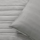 Aldrin Home Dove Grey Sharon Washed Microfibre Quilted Coverlet Set