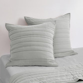 Aldrin Home Sharon Washed Microfibre Quilted European Pillowcases