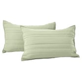 Aldrin Home Sharon Washed Microfibre Quilted Standard Pillowcases