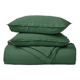 Aldrin Home Green Sharon Washed Microfibre Quilted Coverlet Set