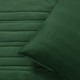 Aldrin Home Green Sharon Washed Microfibre Quilted Coverlet Set