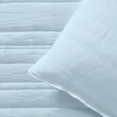 Aldrin Home Ice Blue Sharon Washed Microfibre Quilted Coverlet Set