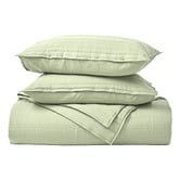 Aldrin Home Sage Sharon Washed Microfibre Quilted Coverlet Set
