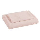 Aldrin Home Blush Pink Washed Microfibre Quilt Cover Set