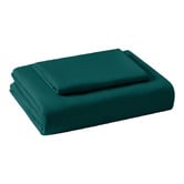 Aldrin Home Teal Washed Microfibre Quilt Cover Set