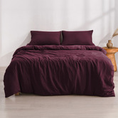 Aldrin Home Cherry Washed Microfibre Quilt Cover Set