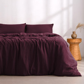 Aldrin Home Cherry Washed Microfibre Quilt Cover Set
