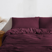 Aldrin Home Cherry Washed Microfibre Quilt Cover Set