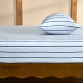 Aldrin Home Sky &amp; Teal Striped Lili Microfibre Quilt Cover Set