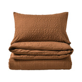 Aldrin Home Rust Delphine Seersucker Quilt Cover Set