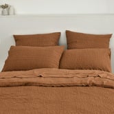Aldrin Home Rust Delphine Seersucker Quilt Cover Set