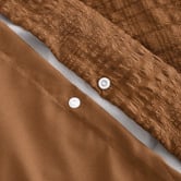 Aldrin Home Rust Delphine Seersucker Quilt Cover Set