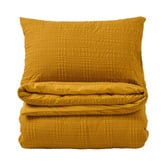 Aldrin Home Mustard Delphine Seersucker Quilt Cover Set
