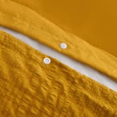 Aldrin Home Mustard Delphine Seersucker Quilt Cover Set