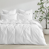 Aldrin Home White Ropert 300TC Cotton Percale Quilt Cover Set