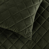 Aldrin Home Olive Quilted Horace French Velvet Quilt Cover Set