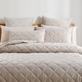 Aldrin Home Stone Quilted Horace French Velvet Quilt Cover Set
