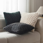 Aldrin Home Elior Textured Faux Fur Cushion