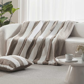 Aldrin Home Aris Carved Stripe Faux Fur Throw