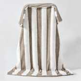 Aldrin Home Aris Carved Stripe Faux Fur Throw
